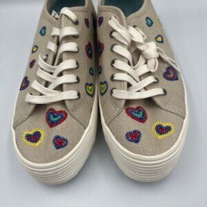 NEW SeaVees Monterey Platform Rainbow Heart Sneakers Women’s‎ Size 10 NWT